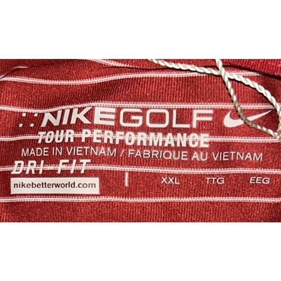 NWT Nike Tour Performance Dri-Fit Red Stripe Birmingham Mayor's Polo Shirt 2XL - Picture 6 of 8